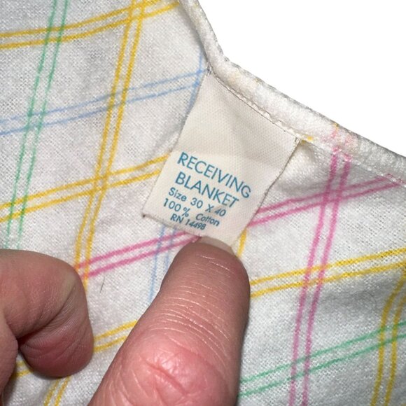 Vtg Cabbage Patch Kids CBK Receiving Blanket 38X29 Colorful Baby Infant Newborn - Picture 4 of 7